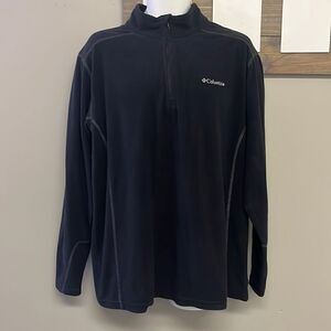 Columbia Men’s Black Long Sleeve 1/4 Zip Mock Neck Fleece Pullover- XL